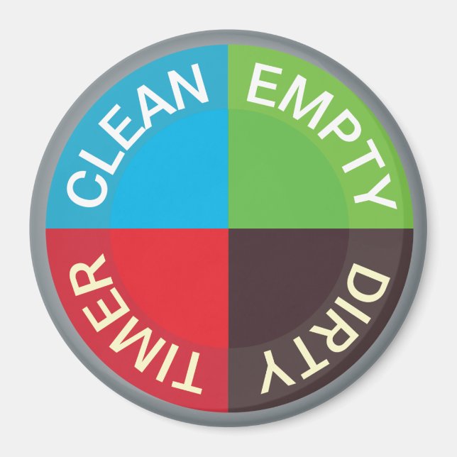 Clean Empty Dishwasher Office Kitchen Note Magnet (Front)