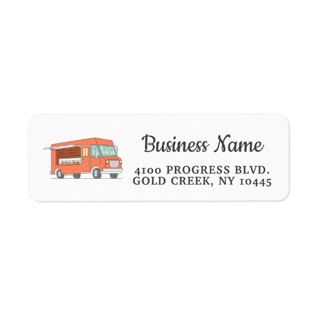 Clean Food Truck Packaging Label  (Front)