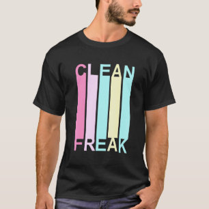 Clean Freak Neat Cleaning Lady Ocd Retro T-Shirt