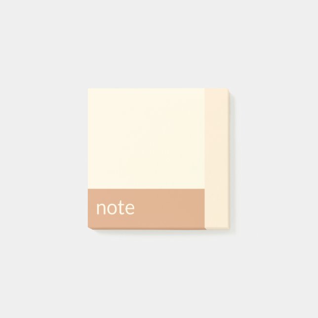Clean Girl Tan and Cream Customisable Post-it Notes (Front)