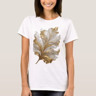 Clean Gold GOLDEN LEAF Artistic Motif T-Shirt