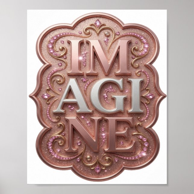 Clean Gold IMAGINE Design Poster (Front)