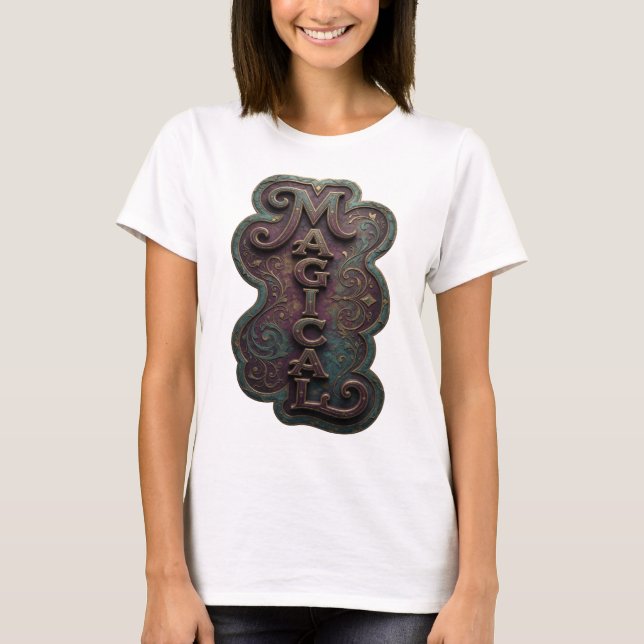 Clean Gold MAGICAL Custom Design T-Shirt (Front)