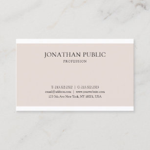 Clean Graphic Design Elegant Professional Plain Business Card