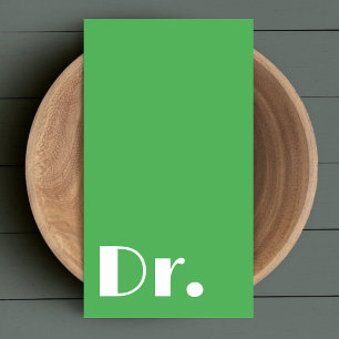 Clean Green Physician Therapist Doctor Medical  Business Card