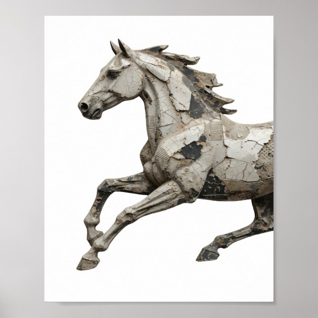 Clean Grey ABSTRACT ART Statement Design v2 Poster (Front)