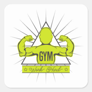 Clean Gym / Fitness sweat now shine later Square Sticker
