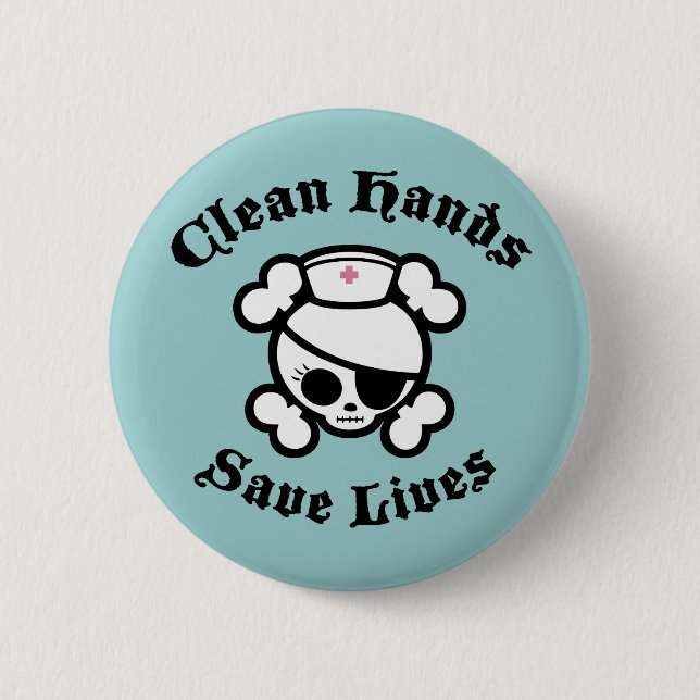 Clean Hands 6 Cm Round Badge (Front)