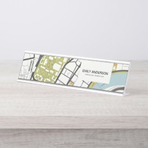 CLEAN HARVARD UNIVERSITY MASSACHUSETTS OUTLINE MAP DESK NAME PLATE