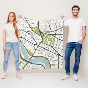 CLEAN HARVARD UNIVERSITY MASSACHUSETTS OUTLINE MAP FLEECE BLANKET