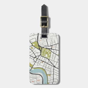 CLEAN HARVARD UNIVERSITY MASSACHUSETTS OUTLINE MAP LUGGAGE TAG