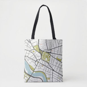 CLEAN HARVARD UNIVERSITY MASSACHUSETTS OUTLINE MAP TOTE BAG