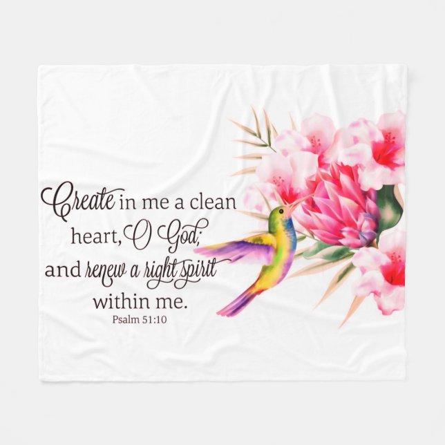 Clean heart   fleece blanket (Front (Horizontal))