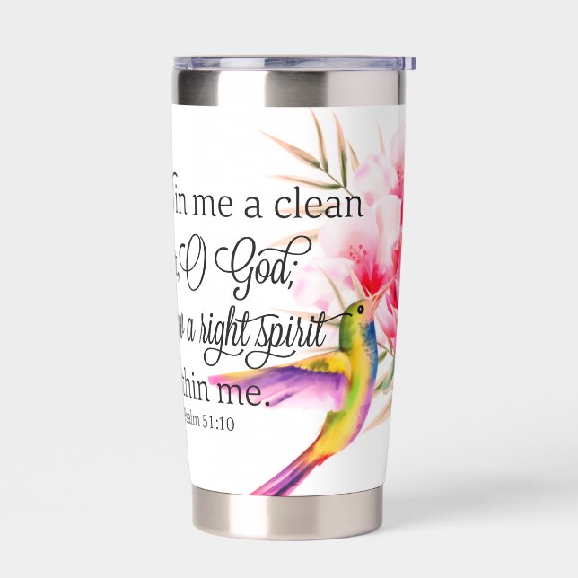 Clean heart  insulated tumbler (Left)
