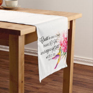 Clean heart short table runner