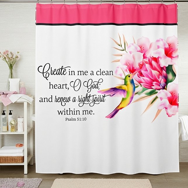 Clean heart   shower curtain (Creator Uploaded)