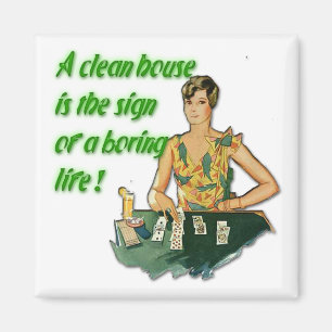 Clean House. . . Boring Life Magnet