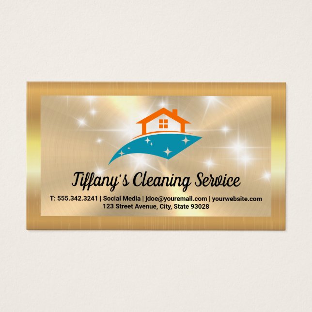 Clean House Logo Sparkle | Gold Metallic (Front)