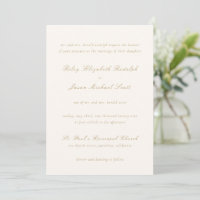 Clean Ivory and Gold Elegant Wedding