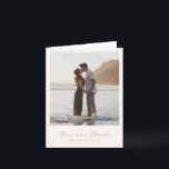 Clean Ivory and Gold Elegant Wedding Thank You Card<br><div class="desc">Elegant wedding thank you cards featuring a timeless design with script and serif fonts.</div>