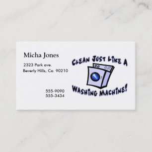Clean Just Like A Washing Machine Business Card