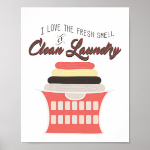 Clean Laundry Art Print - Laundry Wall Art