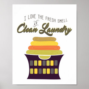 Clean Laundry Art Print - Laundry Wall Art
