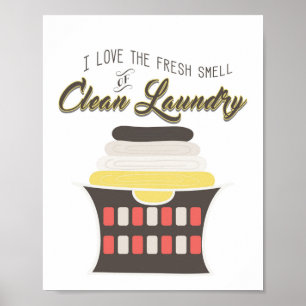 Clean Laundry Art Print - Laundry Wall Art