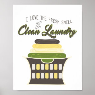 Clean Laundry Art Print - Laundry Wall Art