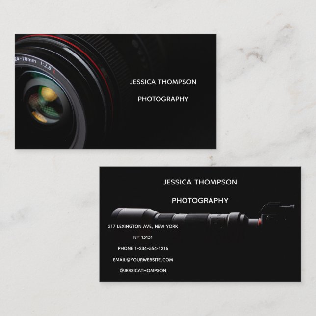 Clean Layout Horizontal Freelance Wedding Videogra Business Card (Front/Back)