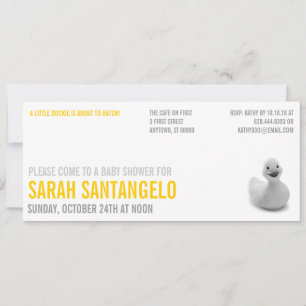 Clean Lemon Kitsch Baby Shower Invitation