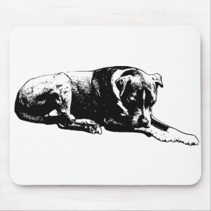 Clean Line Dog Mouse Pad