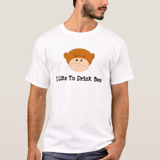 CLean Logo HEAD, I Like To Drink Beer T-Shirt