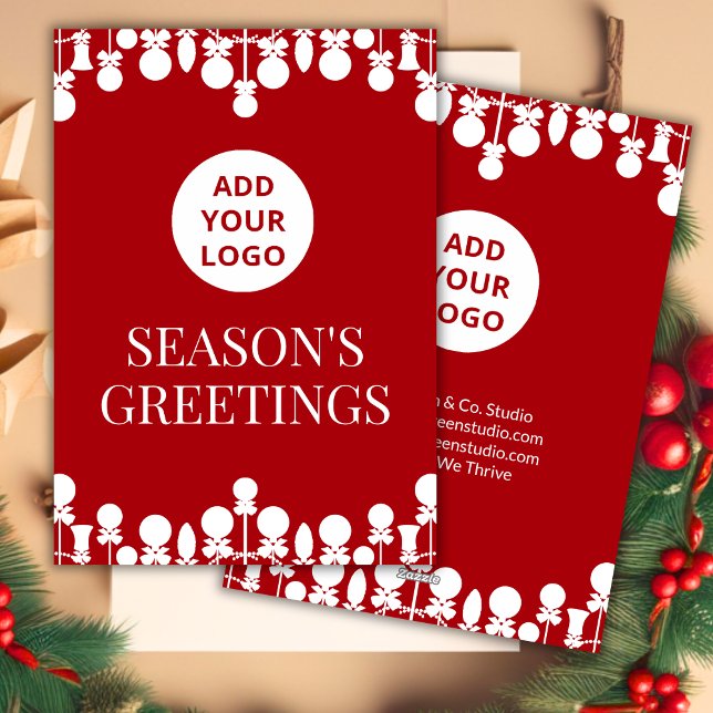Clean Logo Holiday Card for Companies (Creator Uploaded)