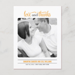 Clean Look Wedding Thank You Card