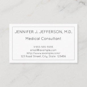 Clean Medical Consultant Business Card