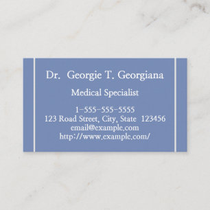 Clean Medical Specialist Business Card