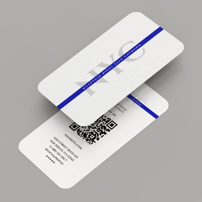 Clean Minimal Blue Line Law Police Initials  Business Card (Clean Minimal Blue Line Law Police Initials Business Card
)