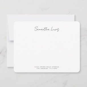 Clean Minimal Handwritten Script Name Personalised Card