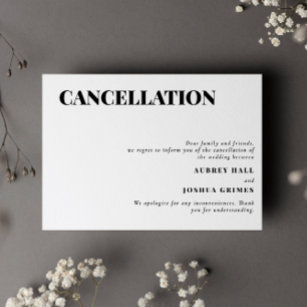 Cancelled deals wedding cards