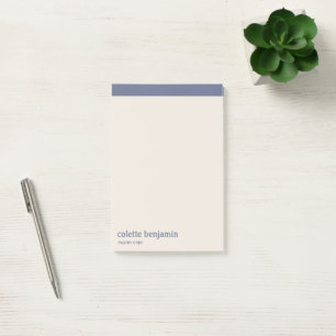 Clean Minimalist Blue-Grey & Pale Peach Post-it Notes