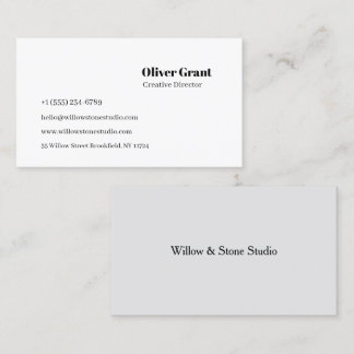 Clean Minimalist Business Card