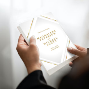 Clean Minimalist Gold Lines Frame Invitation