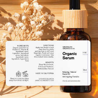 Clean & Minimalist Modern Cosmetic Dropper Bottle 