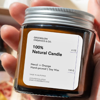 Clean & Minimalist Modern White Product Packaging Square Sticker