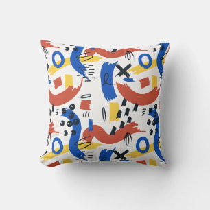 Clean Modern Abstract Pattern Colorful Artistic Cushion