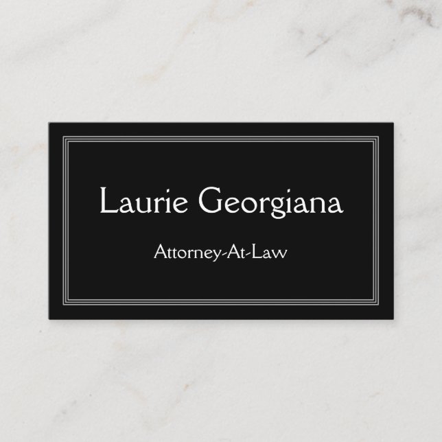 Clean & Modern Attorney-At-Law Business Card (Front)