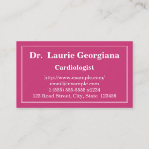 Clean & Modern Cardiologist Business Card