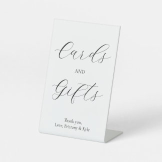 Clean & Modern Cards & Gifts Table Sign