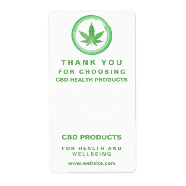 Clean Modern CBD Box Packaging Labels (Front)